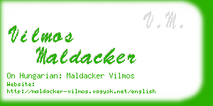 vilmos maldacker business card